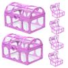 STOBAZA 12pcs Clear Wedding Candy Boxes Decorative Party Favor Storage for Bridal Showers Birthdays Multi Use Treasure Chest Design for Events and Celebrations view 1