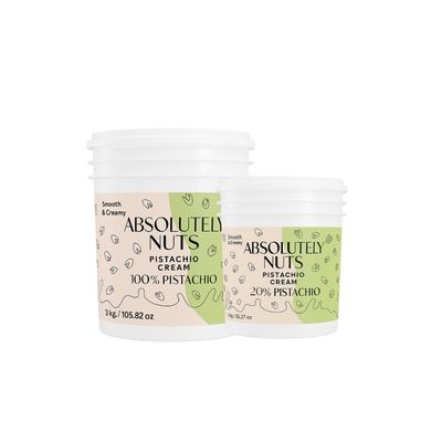Absolutely Nuts Crunchy Pistachio Cream Authentic Italian Pistachio Butter & Paste, Gourmet Spread & Filling with Balanced Sweetness for Desserts, Made in Italy, 3 kg bucket (Crema de Pistacho)