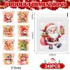 CCINEE Christmas Cellophane Bags, 240 PCS Self Sealing Cookie Bags Xmas Candy Wrappers Plastic Treat Snack Baggies for Christmas Party Gift Giving DIY Supplies Favor, 8 Styles view 2