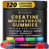 KUKALY Creatine Monohydrate Gummies for Men & Women, 9000MG Creatine Gummies Sugar Free - Mixed Flavored with L-Taurine, BCAA 2:1, B12 B6 for Boost Strength, Focus & Endurance, Vegan, Non-GMO, 120pcs view 1
