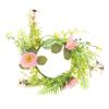 ABOOFAN Spring Candle Rings with Artificial Flowers for Pillars Wedding Centerpieces and Home Decor Reusable Floral Arrangements for Table and Window view 1