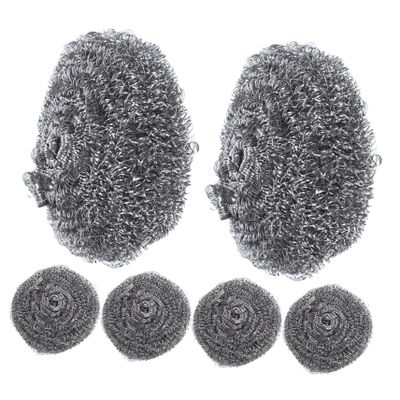 PRETYZOOM 6Pcs Pot Scrubbers Metal Scrubbers for Kitchen Cleaning Supplies Scouring Balls for Pots Pans Ovens and Grills