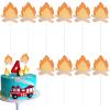 10 PACK Fire Truck Cupcake Toppers Fire Truck Cake Topper Firetruck Birthday Decorations for Fireman Fire Trucks Birthday Party Cake Decoration Supplies view 1