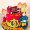 10 PACK Fire Truck Cupcake Toppers Fire Truck Cake Topper Firetruck Birthday Decorations for Fireman Fire Trucks Birthday Party Cake Decoration Supplies view 3