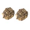 ABOOFAN 1Pair Brass Pi Yao Baoding Balls for Hand Therapy Compact Chinese Collectibles for Finger Dexterity Relief for Seniors Exercise Portable Wellness Tool view 1
