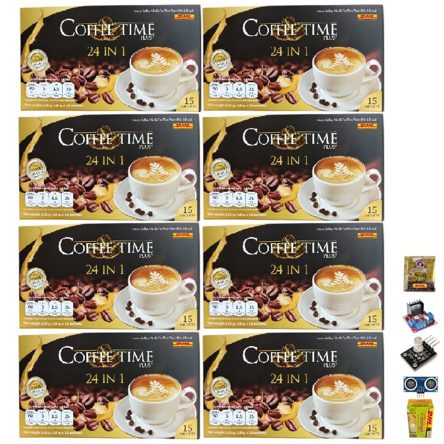 Arabica Mocha Rich Mellow Fruit Snack 15 Sachets/Box (225g) CoffeeTime Plus 24 in 1 Instant Coffee Mix Set 8 No0917891915 By Beautygoodshop [Get Free For You Beauty Gifts]