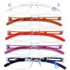 AQWANO 5 Pack Rimless Computer Reading Glasses 3.0 Blue Light Blocking, Lightweight & Comfortable Anti Glare/UV Magnifying Eyeglasses Readers for Women Men, 3.0 view 1