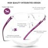 AQWANO 5 Pack Rimless Computer Reading Glasses 3.0 Blue Light Blocking, Lightweight & Comfortable Anti Glare/UV Magnifying Eyeglasses Readers for Women Men, 3.0 view 4