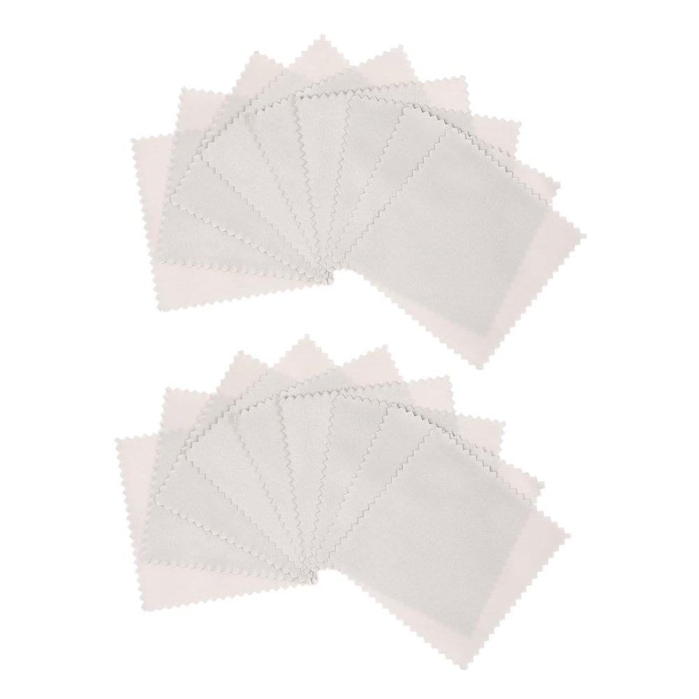 TOVINANNA 100pcs Suede Eyeglass Cleaning Cloths Versatile Jewelry Polishing Cloth for Glasses Jewelry and Screens Scratch Resistant Reusable Portable and Handy