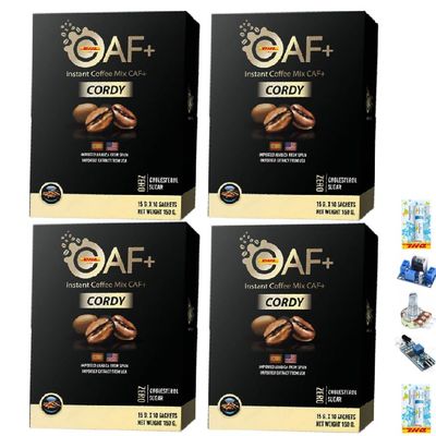 CafPlus Instant Coffee Mix 10 Sachets/Box(150g) Fruit Snack Sugar-Free Delicious Arabica Roasted Much Mellow (of 4) By Thaigiftshop [Get Free Tomato Facial Mask]