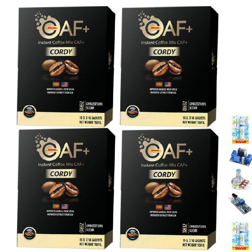 CafPlus Instant Coffee Mix 10 Sachets/Box(150g) Fruit Snack Sugar-Free Delicious Arabica Roasted Much Mellow (of 4) By Thaigiftshop [Get Free Tomato Facial Mask]