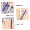 OUNONA 8pcs Portable Double-Sided Denture Cleaning Brush Set for Oral Care Mini Size for Home Use and Travel Braces Brush for Effective Cleaning view 3