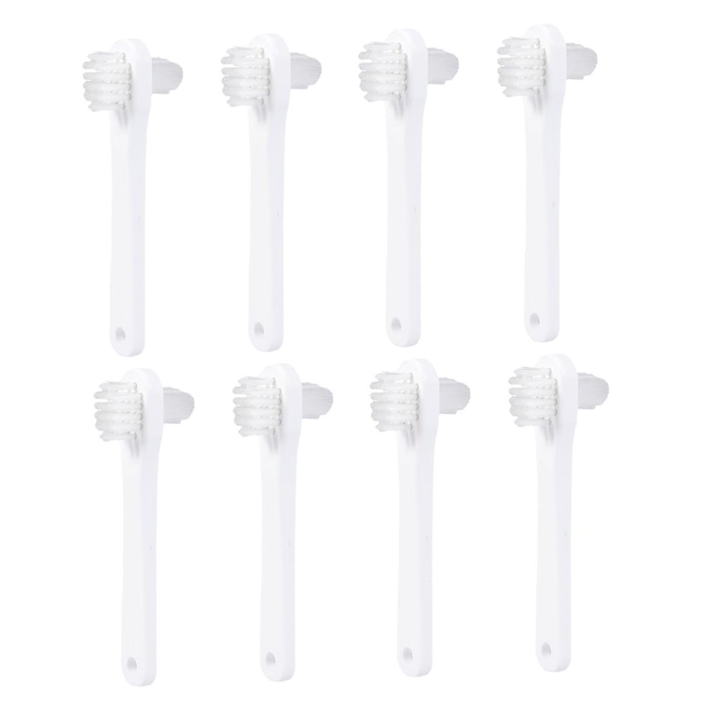 BELLIFFY 8pcs Double-Head Denture Brush Set Small Multi-Functional Toothbrush for Denture Cleaning Personal Use and Household Care