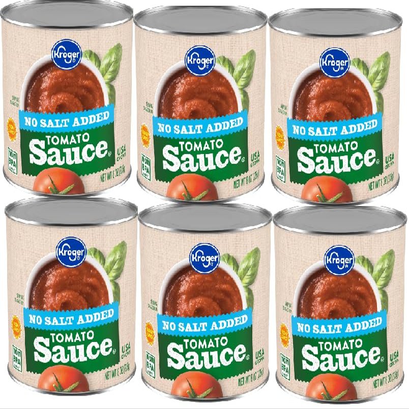 No Salt Added Tomato Sauce (6 Cans, 8 oz. each)