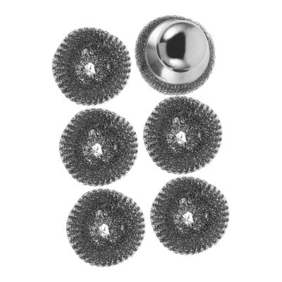 ZUNOXAZ Stainless Steel Wire Cleaning Kit Dish Brush Handle Scrubbing Pads Pan Cleaner Kitchen Tool Replacement Heads