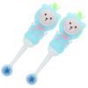 MUCKLILY 2Pcs Cute Bear Toothbrushes Soft Bristle Design for Boys Gentle Manual Toothbrush for Years Teeth Cleaning Fun Brushing Experience view 1