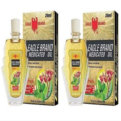 2 Packs - Yellow Essential Oil - 2 Chai Dau Vang Con O - 24 ml per Bottle with 2 Bottles per Order