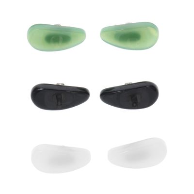 Anneome 3 Pairs Glasses Nose Bridge Pads Soft Slip Nose Cushions Black White Green for Eyeglasses Sunglasses Eyeglass Repair Kit Comfortable Grip Replacement