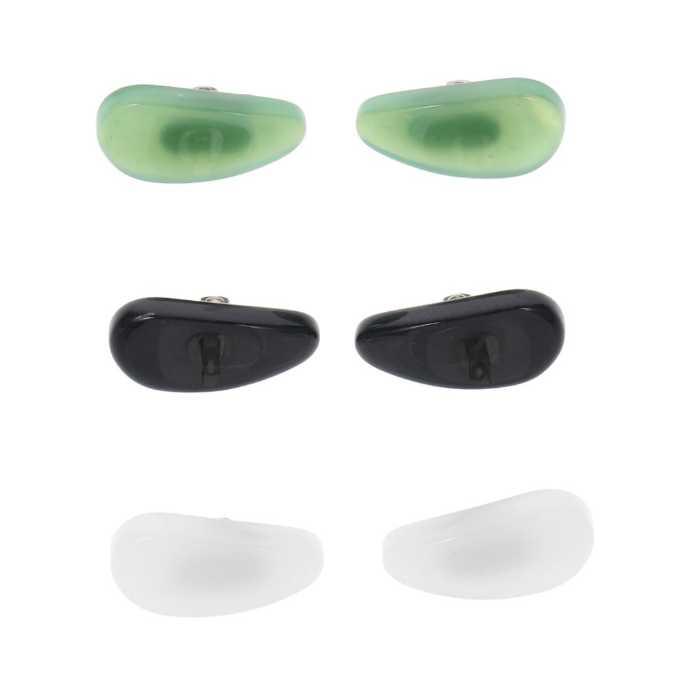 Anneome 3 Pairs Glasses Nose Bridge Pads Soft Slip Nose Cushions Black White Green for Eyeglasses Sunglasses Eyeglass Repair Kit Comfortable Grip Replacement