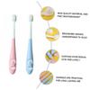 WRITWAA 2Pcs Toothbrush Ergonomic Tooth Cleaning Brush for Newborns Cartoon Star Design Hair for Gentle Oral Care view 2