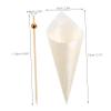BESTOYARD 1Set Disposable Wood Cones Set Ice Cream Appetizer Sticks for Parties for Charcuterie Desserts and DIY Treats Food Cones Fruit Picks view 2