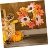 Cabilock Autumn Maple Leaf Candle Ring Wreath Decorative Table Centerpiece with Sunflowers Pumpkins for Thanksgiving Day Home Decor Festive Celebrations view 4