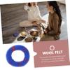 BESPORTBLE Buddhist Sound Bowl Mats Wool Felting Pad Meditation Cushion for Yoga Meditation Buddhism Blue view 3