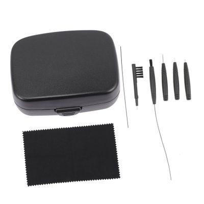 1Set Cleaning Tool with Case Lightweight BTE Cleaner Brush Kits for Earphones Non Slip Handle Portable Easy to Use and Store