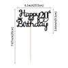 1 PCS Glitter 20th Birthday Cake Topper with Crown Twenty Cheers to 20 Years Old Cak Pick Sweet 20 Cake Decorations for One Anniversary Theme 20th Birthday Party Decor Supplies view 2