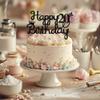 1 PCS Glitter 20th Birthday Cake Topper with Crown Twenty Cheers to 20 Years Old Cak Pick Sweet 20 Cake Decorations for One Anniversary Theme 20th Birthday Party Decor Supplies view 4