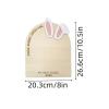 predolo Wooden Child First Easter Footprint Sign for Keepsake and Decoration, Arched view 3