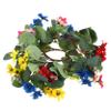 BESTYASH 2Pcs Artificial Eucalyptus Leaf Candle Rings Floral Wreaths for Table Centerpieces Lightweight Decorative Wreaths for Weddings Parties Home Decor view 1