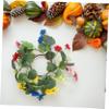 BESTYASH 2Pcs Artificial Eucalyptus Leaf Candle Rings Floral Wreaths for Table Centerpieces Lightweight Decorative Wreaths for Weddings Parties Home Decor view 2