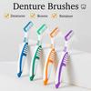 Denture Brushes 2 Pack, Double Sided Cleaner for False Teeth (2 Colors) view 2