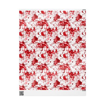 Queen of Wrap Realistic Blood Splatter Wrapping Paper Premium, Eco-Friendly & Made in the USA