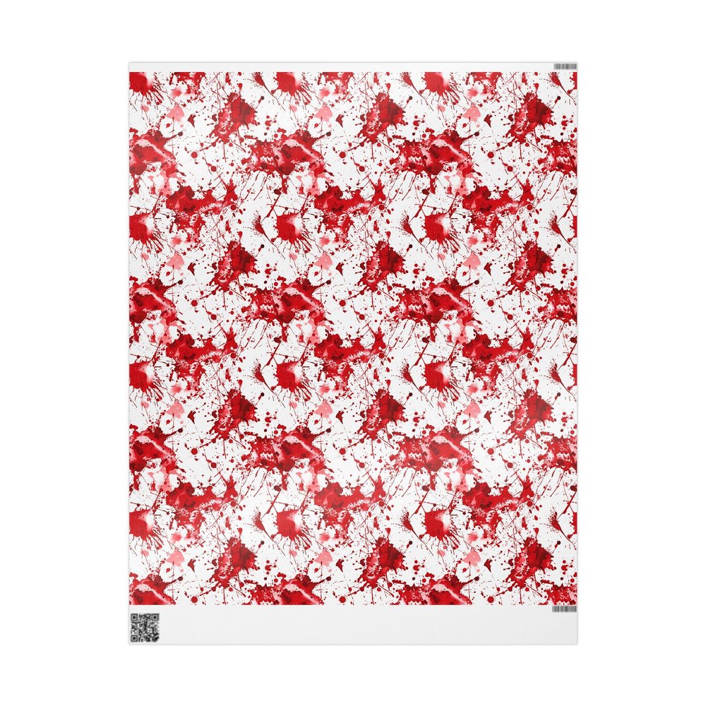 Queen of Wrap Realistic Blood Splatter Wrapping Paper Premium, Eco-Friendly & Made in the USA