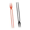 2Pcs Disposable Plastic Tableware Chopstick Fork Utensils for Convenient Dining for Parties Gatherings and Events Portable and Easy to Use view 1
