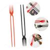 2Pcs Disposable Plastic Tableware Chopstick Fork Utensils for Convenient Dining for Parties Gatherings and Events Portable and Easy to Use view 2