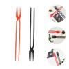 2Pcs Disposable Plastic Tableware Chopstick Fork Utensils for Convenient Dining for Parties Gatherings and Events Portable and Easy to Use view 3