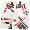 2Pcs Disposable Plastic Tableware Chopstick Fork Utensils for Convenient Dining for Parties Gatherings and Events Portable and Easy to Use view 4