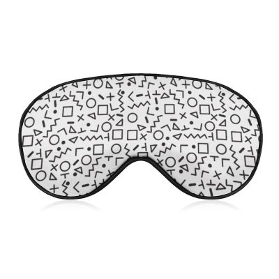 Black & White Retro Shapes Sleep Goggles, Made of Soft and Comfortable Fabric to Protect The Eyes
