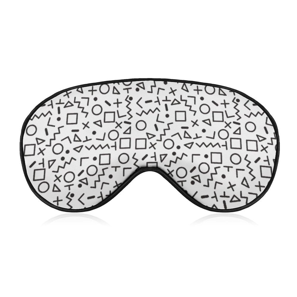 Black & White Retro Shapes Sleep Goggles, Made of Soft and Comfortable Fabric to Protect The Eyes