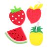 TOBBOMEY 4Pcs Adorable Fruit Thick Scrub Sponge Set Non-Scratch Kitchen Dishwashing Sponges for Effortless Cleaning Cute Cartoon Design for Kitchen Supplies view 1