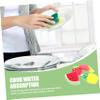 TOBBOMEY 4Pcs Adorable Fruit Thick Scrub Sponge Set Non-Scratch Kitchen Dishwashing Sponges for Effortless Cleaning Cute Cartoon Design for Kitchen Supplies view 2