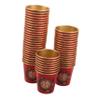 ABOOFAN 50Pcs Red Wedding Party Cups Disposable Chinese Paper Cutlery for Celebrations with Print Leakproof Easy Cleanup for Tea Wine view 1