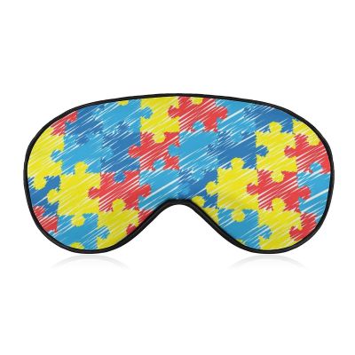Jigsaw Pattern Sleep Goggles, Made of Soft and Comfortable Fabric to Protect The Eyes
