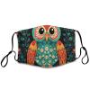 Meaudiwes Washable Cloth Face Scarf, Reusable Balaclava Facial Cover With Elastic Ear Loop Ethnic Owl view 1