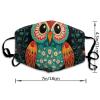 Meaudiwes Washable Cloth Face Scarf, Reusable Balaclava Facial Cover With Elastic Ear Loop Ethnic Owl view 2