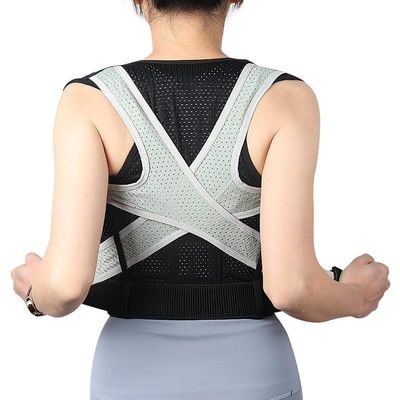 KUYBTU Adjustable Corrector Back Brace Men Women Spine Support Therapy Corset Vest Adult Humpback Correction Full Back Support Belt for Upper Lower Back Pain Relief-Grey-L