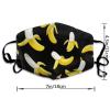 Meaudiwes Fashion Breathable Face Scarf With Adjustable Ear Protection Loops, Yellow Banana Fruit Funny Black Pattern Washable Adjustable Balaclava For Women Men view 2